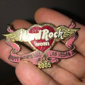 Vintage 2005 Hard Rock Hotel Valentine's Day Pin For Vest, Purse, Jacket  dr1